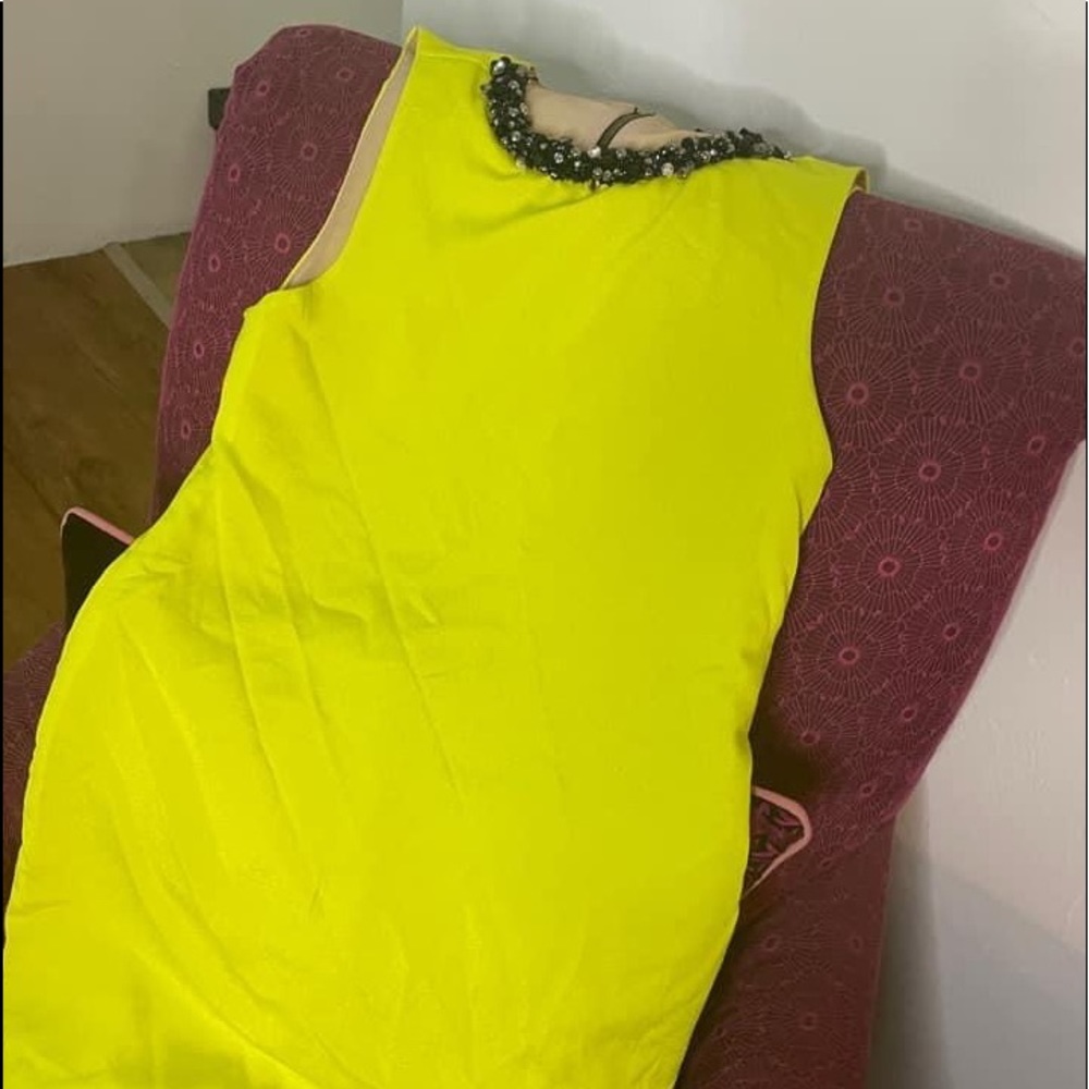 Lime green dress!